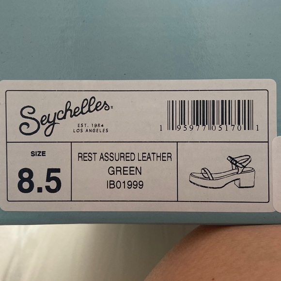 Seychelles green leather sandals - Picture 1 of 4